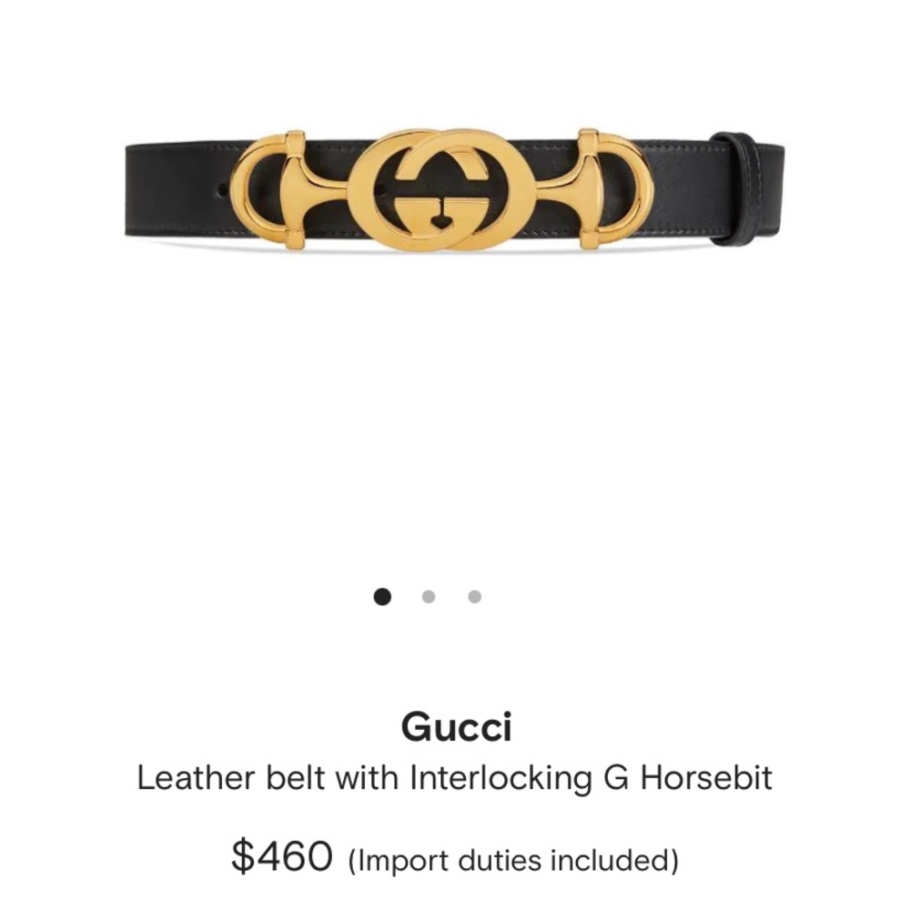 Gucci Interlocking G horsebit grey belt